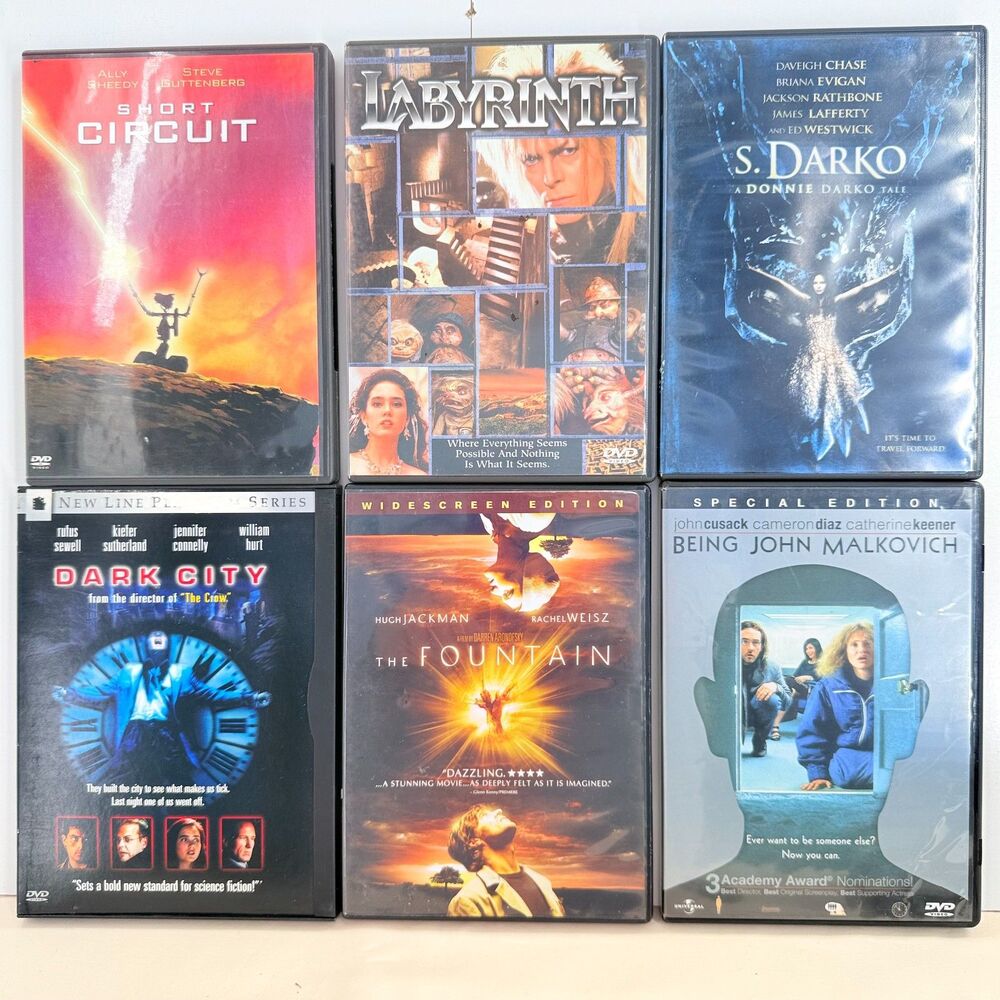 Labyrinth Dark City Sci-Fi DVD Movie Lot Being John Malkovich
